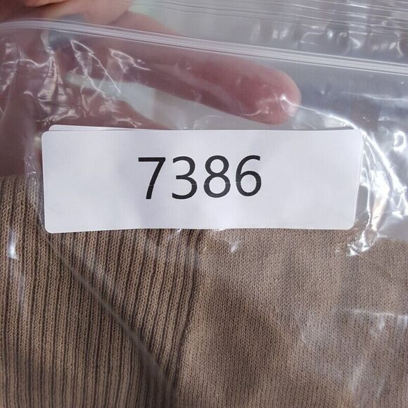 XETRA Womens Vest Large Tan Suede Tunic Open Stretch Knit Body Pockets - Picture 9 of 9